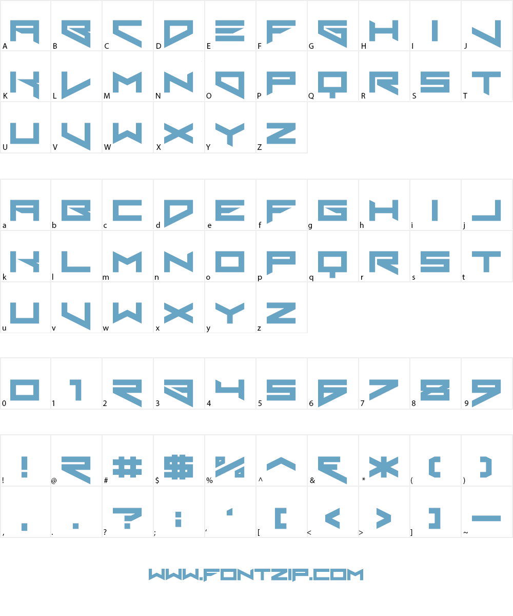 Xero's Theorem Font Character